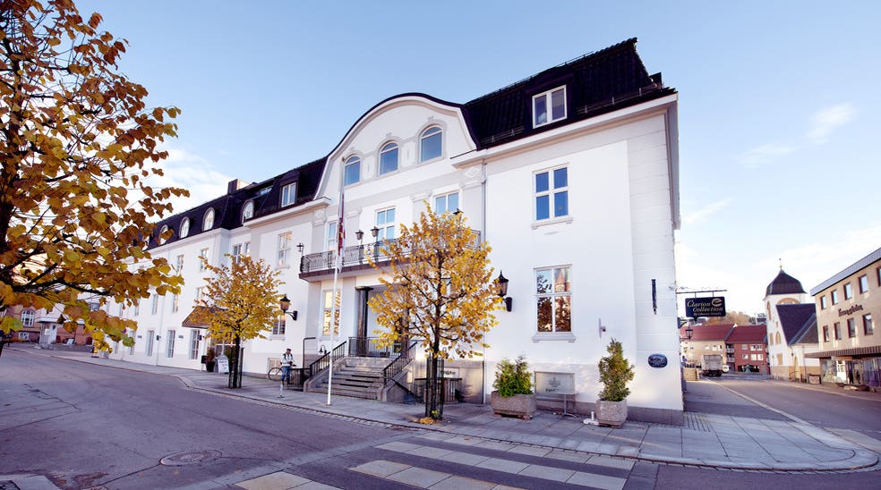 The facade of the Atlantic Hotel in Sandefjord