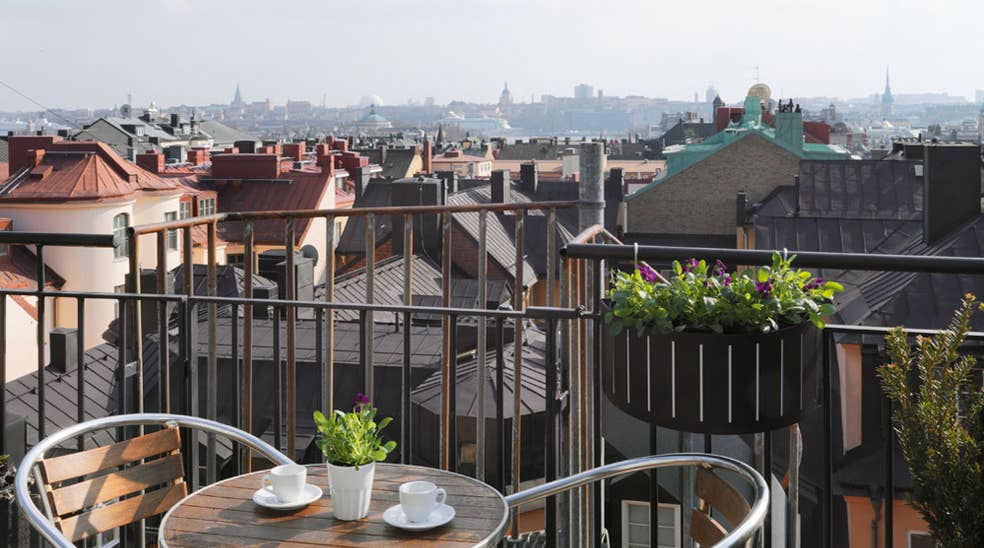 Enjoy the view of Stockholm city from the Wellington Hotel in Stockholm