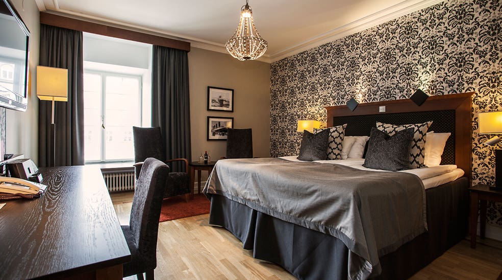 Elegant superior double room at Grand Hotel Helsingborg