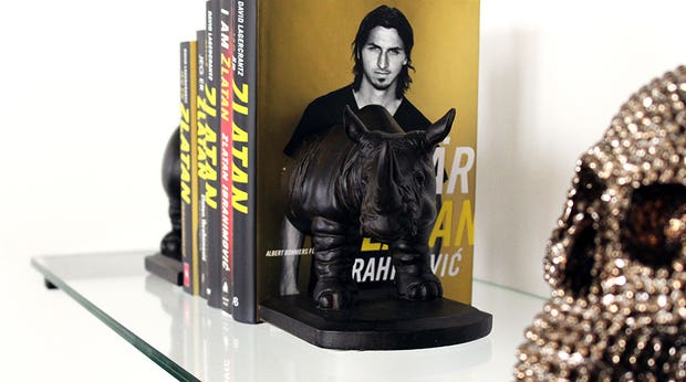Details in the famous Zlatan suite including the book Zlatan at Malmo Live Hotel in Malmo