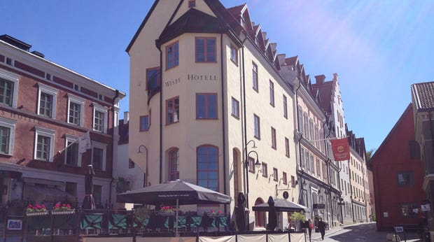 The location of the Wisby Hotel in Visby