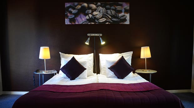 Stylish junior hotel suite at Plaza Hotel in Karlstad