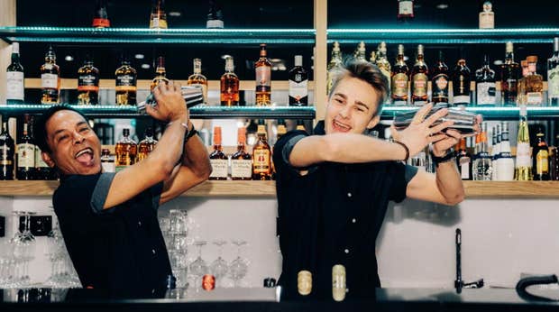 Bartenders making cocktails at Clarion Hotel Helsinki Airport