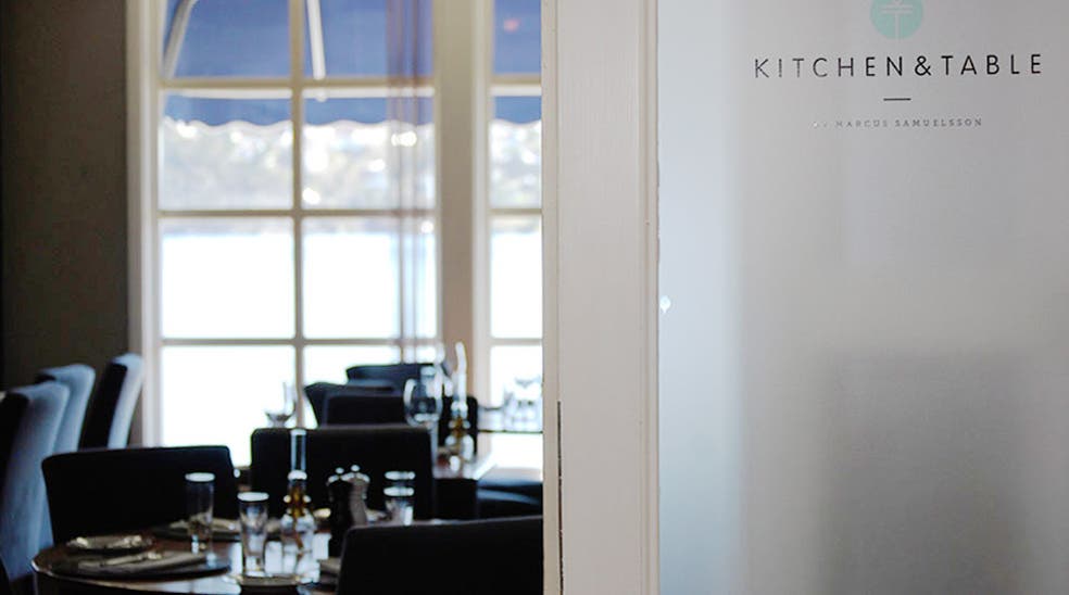 The Kitchen & Table restaurant entrance at Tyholmen Hotel in Arendal