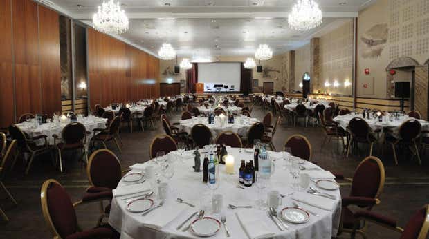 The Royal Hall capable of seating 320 people for banquets at Quality Grand Hotel in Narvik